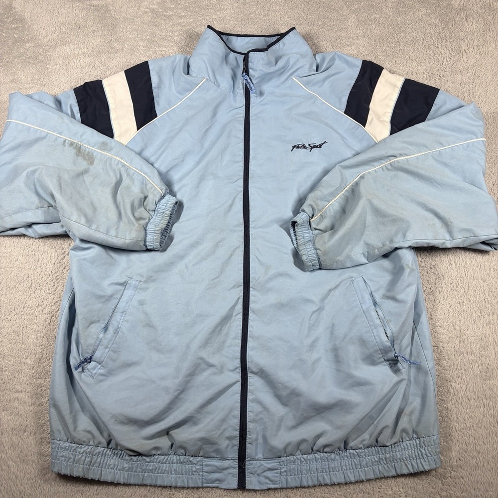 VINTAGE 90s FUBU Windbreaker Jacket Mens XXL Full Zip Streetwear - Flaws